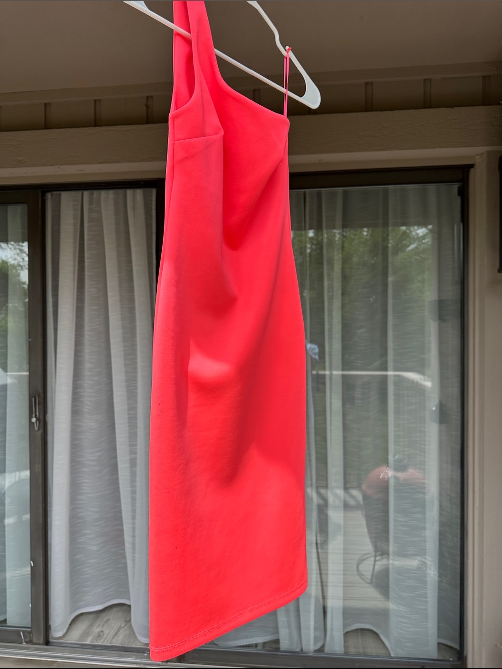 TopShop One-Shoulder Neon Dress - Picture 2 of 5